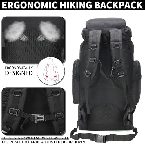 Hiking Backpack for Men 70L/100L Camping Backpack Military Rucksack Molle 3 Days Assault Pack for Climbing - Image 5