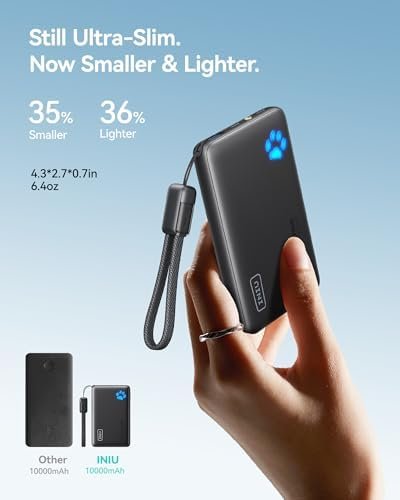 INIU Portable Charger, Ultra Slim 10000mAh 45W PD Power Bank, Fast Charging Mini Battery Pack, Travel Trip Accessories Ship Essentials for College Students Travelers Teen Boys Girls, Green - Image 2