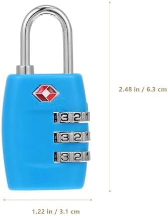 Uonlytech 2 Pcs TSA Approved Luggage Locks Blue Metal Combination Password Locks for Travel Suitcases and Lockers Security Safety - Image 2