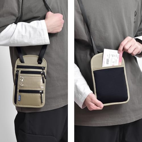RFID Blocking Travel Neck Wallet–Hidden Passport Holder & Anti-Theft Money Pouch for Men & Women, Lightweight Concealed Travel Organizer with Adjustable Strap Secure Document - Image 8