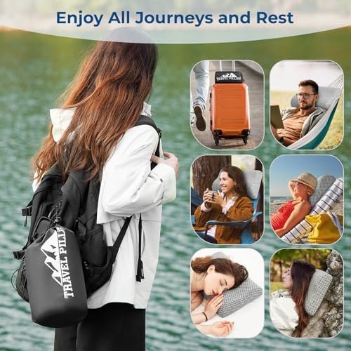 Ergonomic Wave Cervical Neck Pillow for Neck Pain Relief, Travel Pillow Memory Foam Pillows, Compressible Medium Firm Side Sleeper Pillow, Ideal for Home & Bed, Office, Camping(Light Grey, S) - Image 6