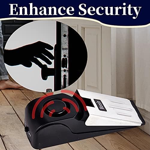 Door Stop Alarm, Door Stopper with 120DB Security Alarm, Floor Wedge Doorstop for Travel Apartment Home House (Pack of 2) - Image 4