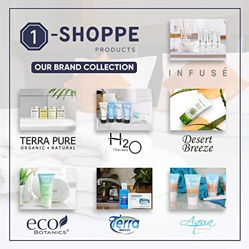 H2O Therapy Hotel Soaps & Toiletries Bulk Set | 1-Shoppe Amenities Kit | 0.85oz Shampoo & Conditioner, Body Wash, Lotion, 1oz Bar Soap | Travel Size | 75 Pieces - Image 8