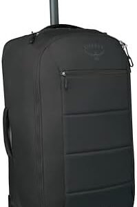 Osprey Ozone 2-Wheel 80L/27 Checked Luggage - Lightweight Rolling Bag with High Clearance and Oversized Wheels - Travel Suitcase with Mesh Organization, Trolley Handle and Add-a-Bag Strap, Black