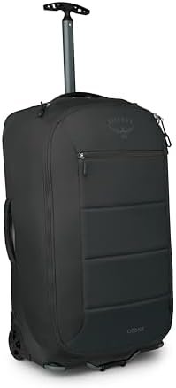 Osprey Ozone 2-Wheel 80L/27 Checked Luggage - Lightweight Rolling Bag with High Clearance and Oversized Wheels - Travel Suitcase with Mesh Organization, Trolley Handle and Add-a-Bag Strap, Black