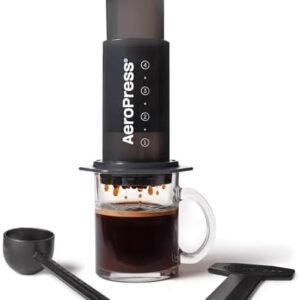 AeroPress Original Coffee Press - All-in-One French Press, Pour-Over & Espresso Style Manual Brewer, 2 Min Brew for Less Bitterness, More Flavor, Small Portable Coffee Maker, Travel & Camping