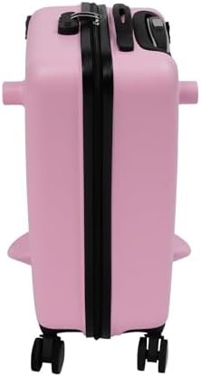 20 Inch Kids Ride-On Suitcase, Children's Trolley Case with 4 Wheels, Portable Carry-On Luggage for Air Travel, Pink Rolling Trunk for Boys Girls Aged 3-6 - Image 7