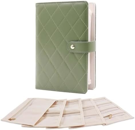 Travel Jewelry Organizer Case,Portable Jewelry Organizers Storage Book, Compact Jewelry Roll for Earrings, Rings, Necklaces - Perfect Jewelry Travel Bag for Women