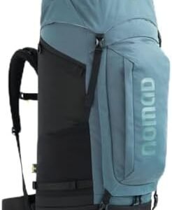 NOMAD Batura Backpack - Premium 70L Pack with Rain Cover Included | Lightweight Rucksack for Traveling, Hiking, Camping, Outdoor Sports (Steel Blue)