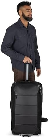Osprey Ozone 2-Wheel 80L/27 Checked Luggage - Lightweight Rolling Bag with High Clearance and Oversized Wheels - Travel Suitcase with Mesh Organization, Trolley Handle and Add-a-Bag Strap, Black - Image 9
