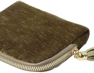 Travel Jewelry Case, Small High-End Large-Capacity Tassel Storage Bag Gifts for Women, Pouch Bags with Zipper, Velvet Jewelry Organizer Storage Bag for Bracelet Rings Earring (Matcha)