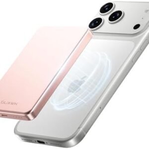 10,000mAh for MagSafe Power Bank Ultra Slim, Magnetic Wireless Charger with USB-C Cable, Fast Charging Portable Battery for iPhone 17 Pro Max/17 Pro/Air/16/15/14/13, Rose Gold