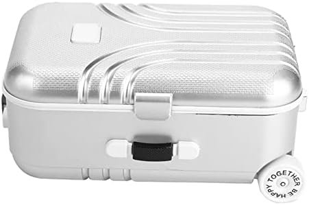 Pongnas Baby Suitcase Toy Cute Mini Travel Plastic Rolling Suitcase Mini Luggage Box 15.5 x 10.5 x 7cm (Silver) - Image 5