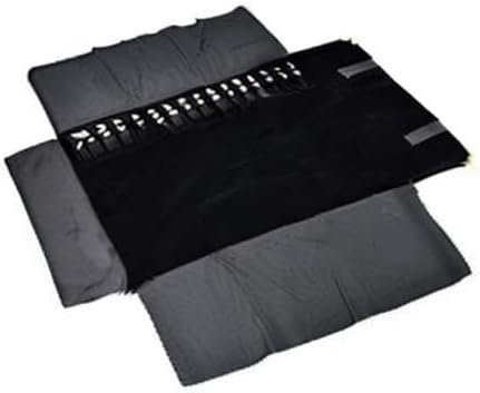 Portable Jewelry Roll Metal Coner Bag Necklace Chain Braclet Black Velvet Travel Pouch - Image 10
