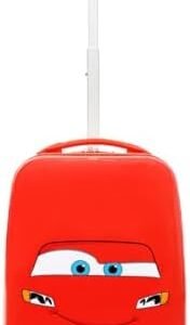 Bioworld Cars Lightning McQueen Big Face 16.5" Youth Two-Wheel Carry On Luggage