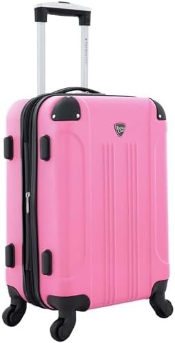 Travelers Club Chicago Hardside Expandable Spinner Luggages, Hot Pink, 20" Carry-On, HS-20720-EX-690N - Image 2