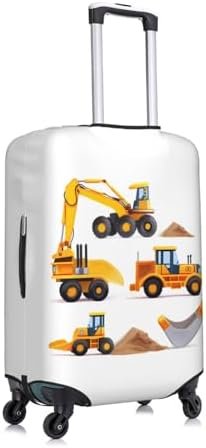 Luggage Suitcase COVER Machinery Excavator Truck and Loader, Cartoon Toy Suitcase COVERS Elastic, M - Fits 22-24 inch luggage (No Suitcase) - Image 9