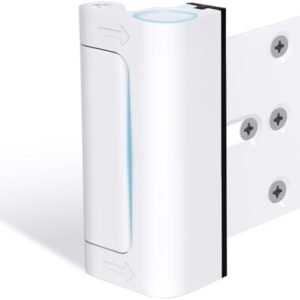 Door Reinforcement Lock Withstands 800lbs of Force - White Extra Proof Door Lock for Kids Safety with 8 Screws Prevents Unauthorized Entry, Add a Door Security Lock for Home Safety & Privacy