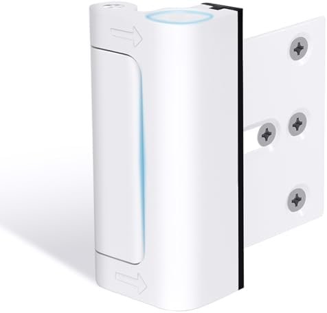 Door Reinforcement Lock Withstands 800lbs of Force - White Extra Proof Door Lock for Kids Safety with 8 Screws Prevents Unauthorized Entry, Add a Door Security Lock for Home Safety & Privacy