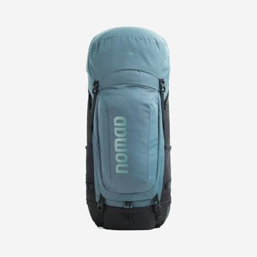 NOMAD Batura Backpack - Premium 70L Pack with Rain Cover Included | Lightweight Rucksack for Traveling, Hiking, Camping, Outdoor Sports (Steel Blue) - Image 15