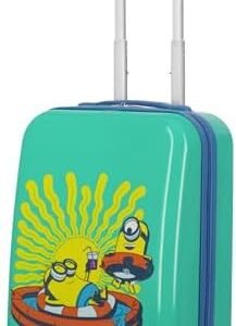 FUL Minions 21 Inch Kids Carry On Luggage, Hardshell Rolling Suitcase with Spinner Wheels, Teal