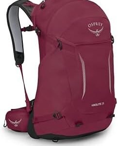Osprey Hikelite 28L Lightweight Hiking Backpack - Durable Travel Daypack with Rain Cover for Men and Women, Chameleon/Black, M/L