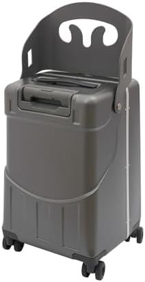 Kid Ride-on Trolley Case, Portable Trolley Suitcase with Combination Lock and Adjustable Height Pull Rod, Top Opening Suitcase Children's Rolling Travel Luggage For Family Trips (Dark Grey) - Image 6