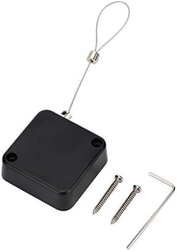 Loradar Retractable Cable Lock with Cable Tether Safety Strap, Wire Rope Safety Lock for Earphone and All Kinds of Exhibits Such As Glasses, Shoes, Key Box, Jewelry, Watches-2 Pack