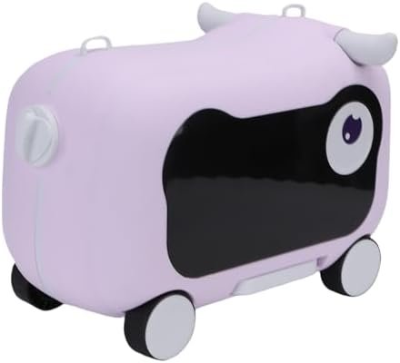 18.9" Ride On Travel Suitcase for Kids, Lightweight and Portable Carry on Luggage with Wheels, Pressure Proof and Sturdy with A Large Capacity Design for kids on the go (Violet)