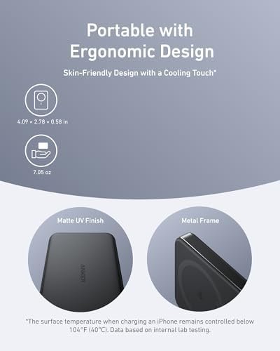 Anker MagGo Power Bank, Ultra-Slim 10,000mAh Magnetic Battery Pack, Qi2 Certified 15W Ultra-Fast MagSafe Compatible Portable Charger, Ergonomic Design, for iPhone17/16/15/14 Series Only(Not for Pixel) - Image 4