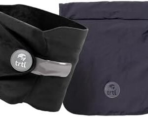 trtl Pillow - Scientifically Proven, Super Soft Neck Support Travel Pillow for Sleeping - Lightweight and Machine Washable - Ergonomic Design for Traveling on Airplanes, Cars, and Trains - Black