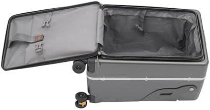 Kid Ride-on Trolley Case, Portable Trolley Suitcase with Combination Lock and Adjustable Height Pull Rod, Top Opening Suitcase Children's Rolling Travel Luggage For Family Trips (Dark Grey) - Image 5