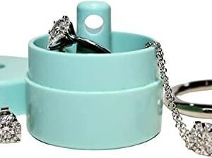 Lion Latch Travel Jewelry Box Case, Ring Holder on Shark Tank - Ring Holder for Women Girls with Keychain, Small Jewelry Organizer Boxes, Portable Ring Keeper Key Chain, Jewelry Storage Case