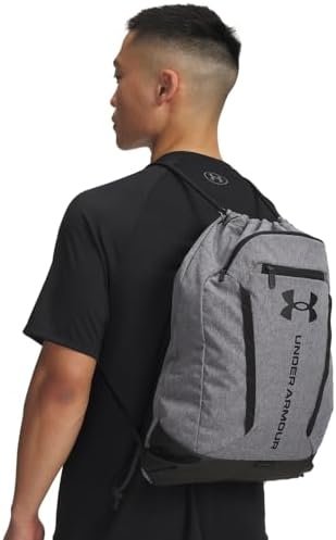Under Armour Unisex Hustle Sackpack, (025) Castlerock/Black/Black, One Size Fits Most - Image 5