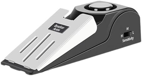 Door Stop Security Alarm - 120d B Audible Siren Portable Door Stopper Wedge, 2-in-1 Travel Safety Device for Hotel Room & Home Apartment | Anti-Intrusion Bottom Stop for Added Protection and Peace of