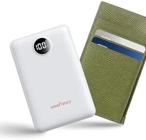 Small Portable Charger 10000mAh, Mini Power Bank with LED Display, 22.5W PD Fast Charging USB-C Battery Pack, Compact Lightweight Travel Charger Compatible with iPhone Samsung Android, White