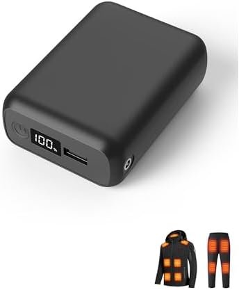 ๐ณ.๐ฐ๐ฉ/๐ฑ๐ฉ ๐ฎ๐ฌ๐ฌ๐ฌ๐ฌ๐บ๐๐ต Heated Vest Battery Pack, LED Display, Power Bank with USB/Type-C/DC 3.8 Output and LED Display, Portable Charger, Compatible with Heated Vests, Jackets, Pants