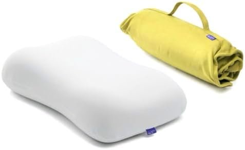 Cushion Lab Travel Deep Sleep Pillow – Compact Memory Foam Neck Pillow for Sleeping, Portable Pillow for Hotels, Camping, Side & Back Sleepers, On-The-Go – Spark