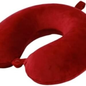 Travel Pillow,100% Pure Memory Foam U Shaped Neck Pillow,Super Lightweight Portable Headrest Great for Airplane, Car,Home,Office,Sleeping Rest (Wine red)