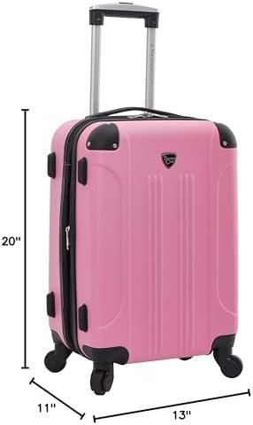 Travelers Club Chicago Hardside Expandable Spinner Luggages, Hot Pink, 20" Carry-On, HS-20720-EX-690N - Image 8