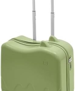 18" Kids Ride-on Travel Suitcase, Tollder Rolling Luggage Kids' Carry On Suitcase with Wheels, Children's Trolley Luggage for Aged 1-6 (Olive Green)