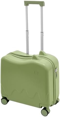 18" Kids Ride-on Travel Suitcase, Tollder Rolling Luggage Kids' Carry On Suitcase with Wheels, Children's Trolley Luggage for Aged 1-6 (Olive Green)