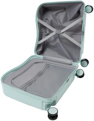 18" Kids Carry On Luggage, Kids Ride On Suitcase with Wheels, Rolling Luggage with Password Lock and Adjustable Handle for Short Trips, School Trips, Outings (Mint Green) - Image 7