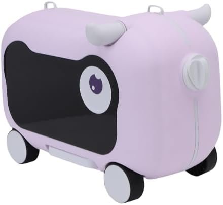 18.9" Ride On Travel Suitcase for Kids, Lightweight and Portable Carry on Luggage with Wheels, Pressure Proof and Sturdy with A Large Capacity Design for kids on the go (Violet) - Image 5