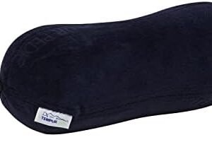 Tempur-Pedic All-Purpose Memory Foam Travel Pillow, Peanut-Shaped Lumbar Pillow for Neck and Back Pressure Relief, Navy