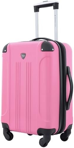 Travelers Club Chicago Hardside Expandable Spinner Luggages, Hot Pink, 20" Carry-On, HS-20720-EX-690N - Image 4