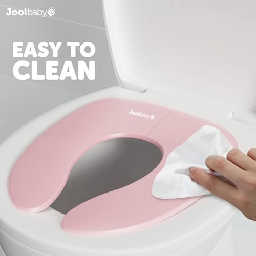Jool Baby Folding Travel Potty Training Seat for Toddlers, Fits Round & Oval Toilets, Non-Slip Suction Cups, Includes Free Travel Bag (Pink) - Image 5