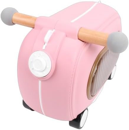 Ride On Luggage Multi Modes Anti Tipping Over 20L Ride On Toddler Rolling Suitcase with Wheels Muisc Lights for Travel (Pink) - Image 4