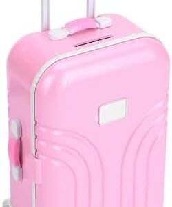Kids Luggage Toy Rolling Suitcase with Backpack and Wheels for Toddler Travel (Rose)