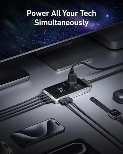 Anker Prime Charging Station, 240W 8-in-1 USB C Power Strip, 5 ft Detachable Extension Cord, 2 AC, 4 USB C, 2 USB A, for iPhone 15/14, Desktop Accessory for MacBook, Home, Office (Not for Travel) - Image 3